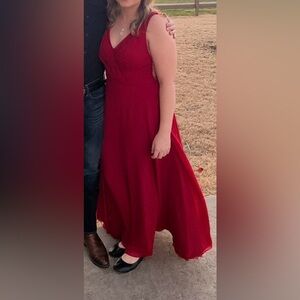 Elegant Red Gown